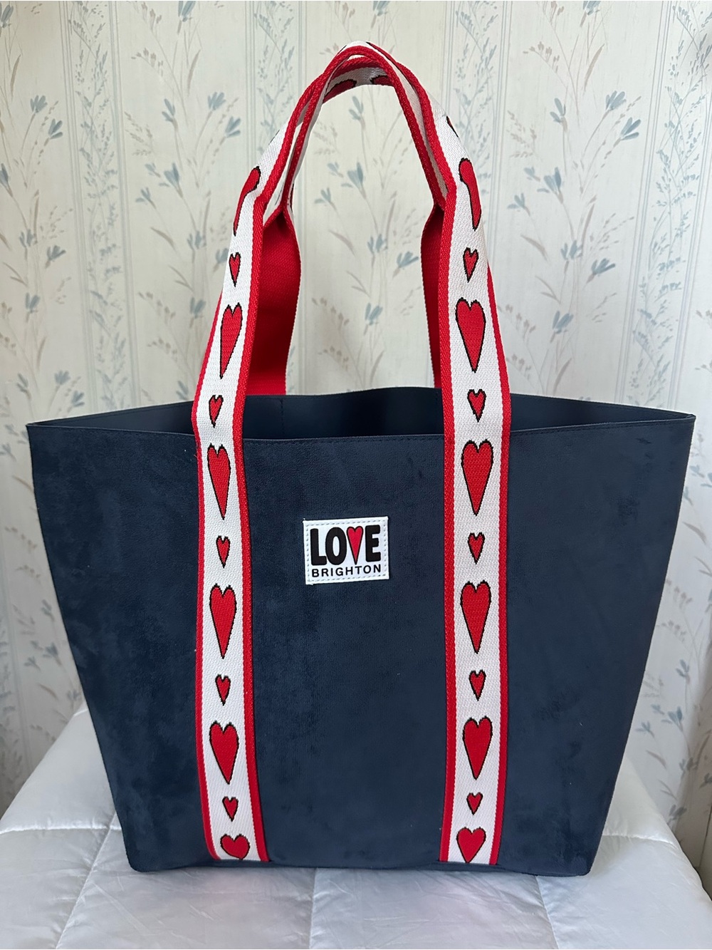 Brighton Navy Love Tote